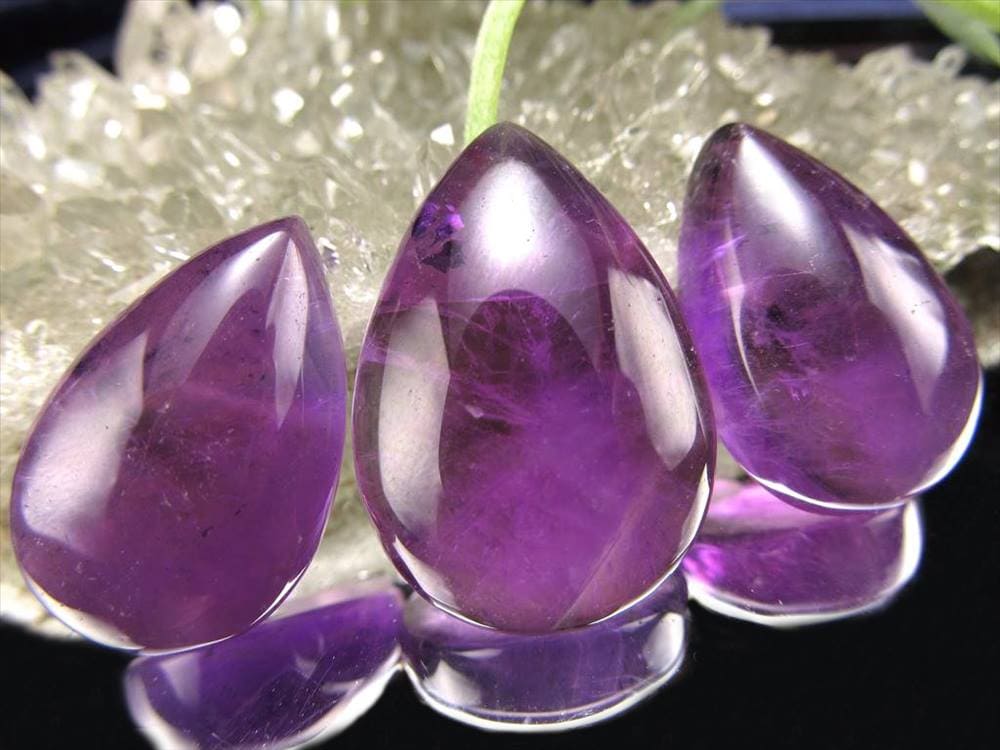 アメジスト 紫水晶 カボション 誕生石 タンブル
