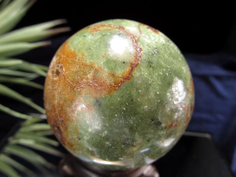 グリーンオパール 緑蛋白石 コモンオパール 丸玉 スフィア