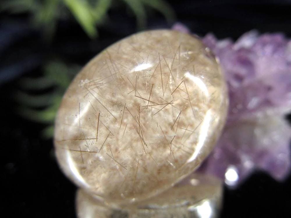 ホワイトガーデンクォーツ タンブル 庭園水晶 ルチル 天然石