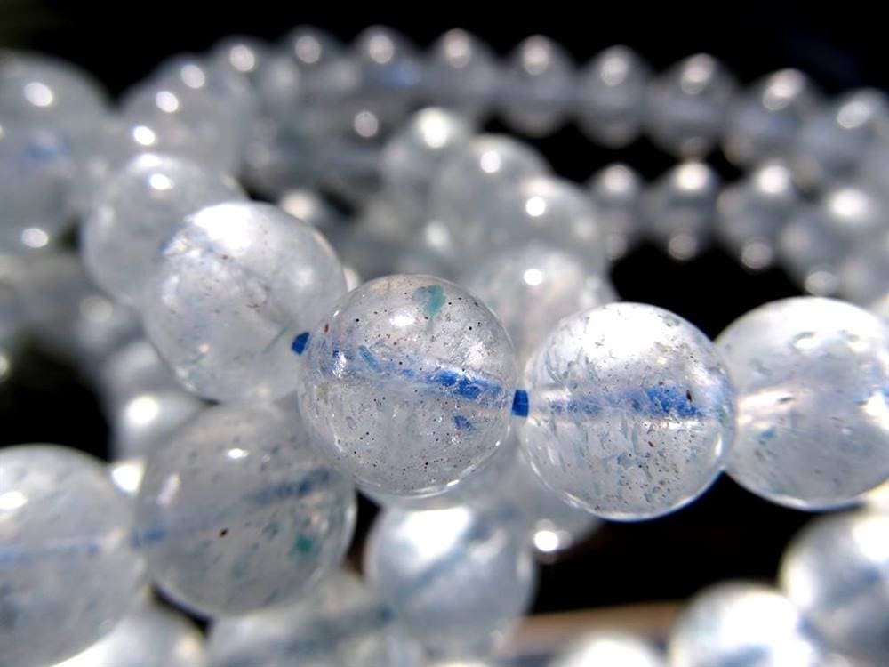 カイヤナイトフックサイトインクォーツ 藍晶石クロム雲母入り水晶 ブレスレット カイヤナイト フックサイト