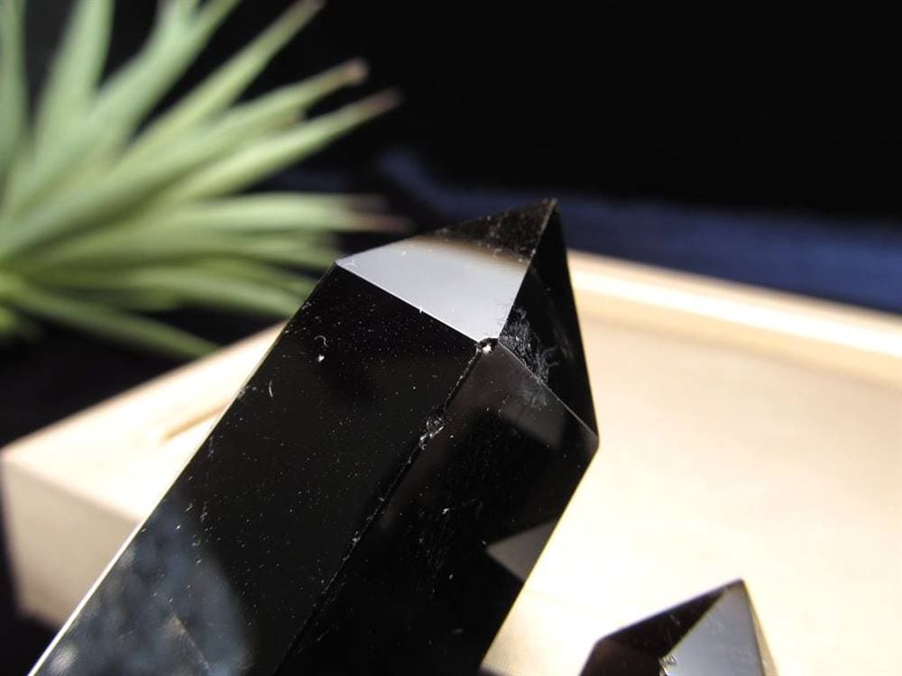 モリオン 黒水晶 六角柱 ポイント 原石