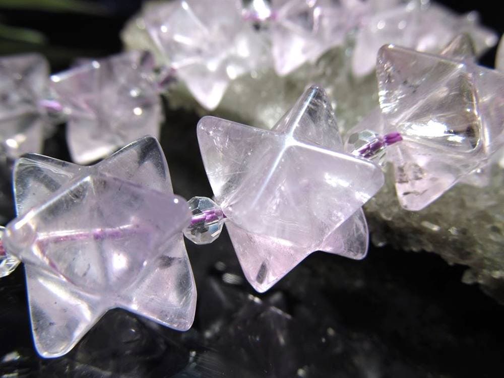 ラベンダーアメジスト 紫水晶 一連 ビーズ マカバスター