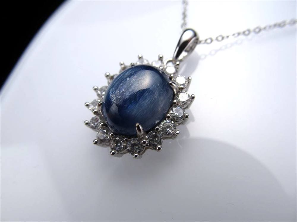 カイヤナイト 藍晶石 ネックレス 大粒 Silver925