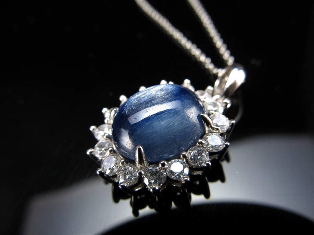 カイヤナイト 藍晶石 ネックレス 大粒 Silver925