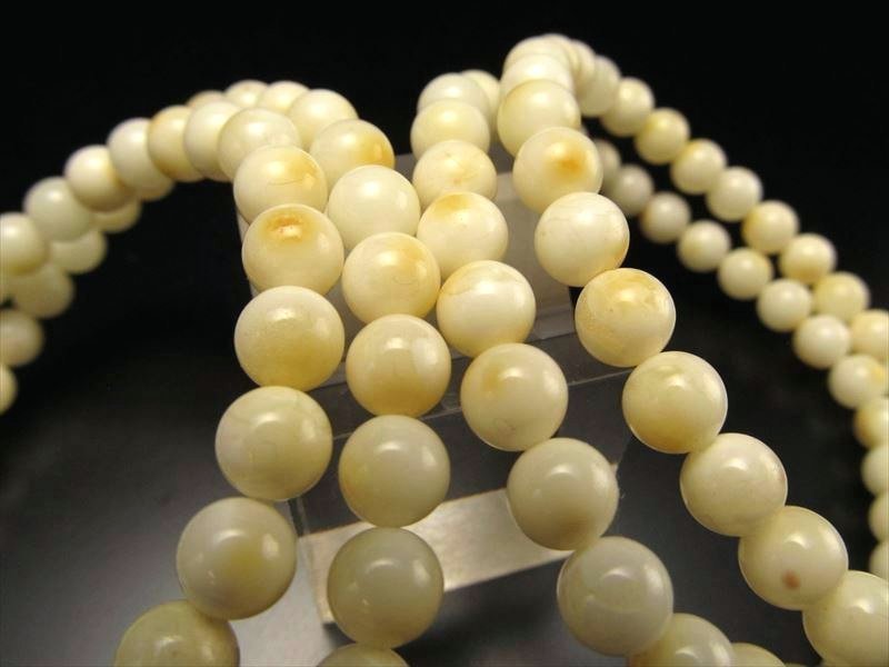 天然蜜蝋琥珀 アンバーナチュラルブレスレット ポーランド産 蜜蝋アンバー 天然琥珀 5mm ブレスレット 天然石