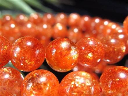 サンストーン ビーズ アベンチュレッセンス 日長石 粒売り