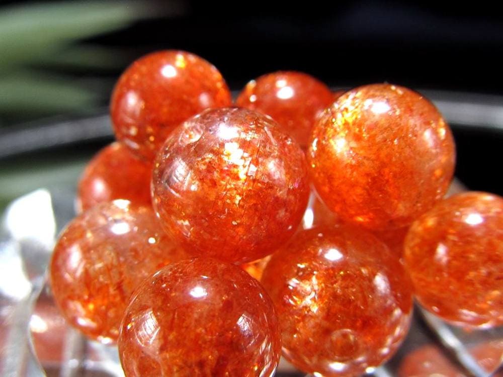 サンストーン ビーズ アベンチュレッセンス 日長石 粒売り