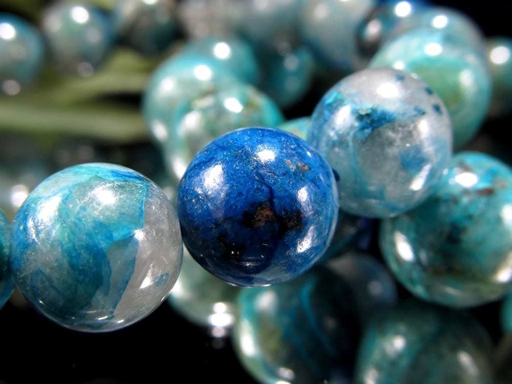 クリソコラ シリカ ブレスレット 珪孔雀石 クリソコラシリカ