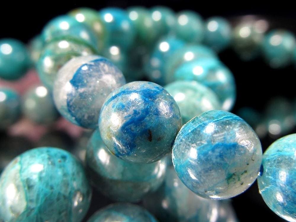 クリソコラ シリカ ブレスレット 珪孔雀石 クリソコラシリカ