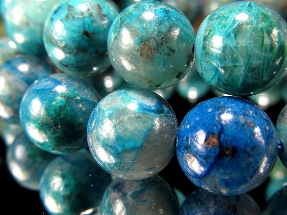 クリソコラ シリカ ブレスレット 珪孔雀石 クリソコラシリカ