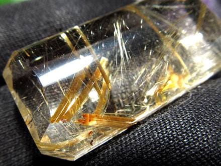 ゴールドルチルクォーツ タンブル 金針水晶 カボション ルチレイテッドクォーツ