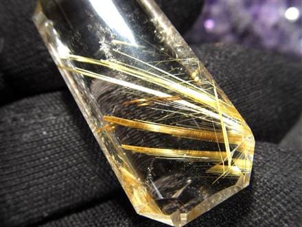 ゴールドルチルクォーツ タンブル 金針水晶 カボション ルチレイテッドクォーツ