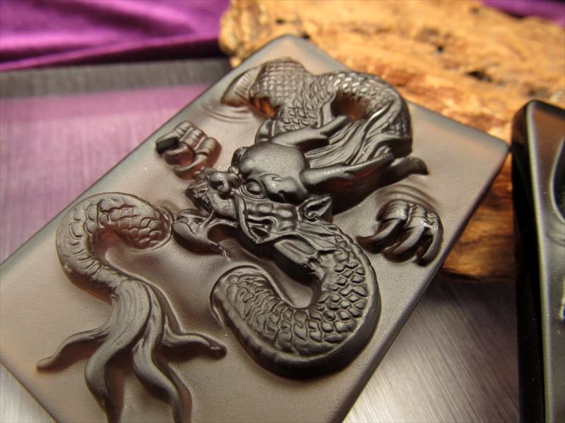 ◇特大サイズ・龍◇浄化・魔除け◇フロストタイプ◇お守りとしても
