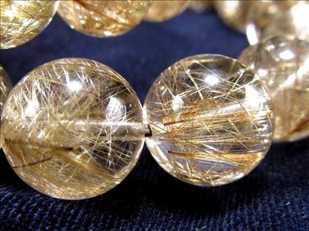 シルバールチルクォーツ ビーズ石 1粒売り バラ珠 銀針水晶