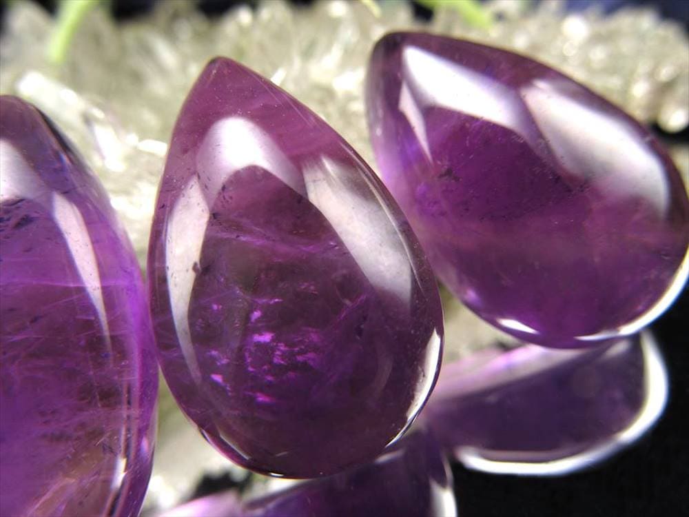 アメジスト 紫水晶 カボション 誕生石 タンブル