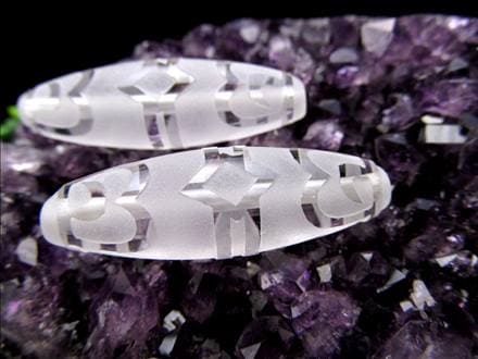 蓮師法帽天珠 水晶 クリスタル 天珠