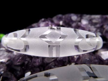 蓮師法帽天珠 水晶 クリスタル 天珠