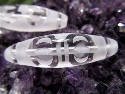 金剛杵天珠 水晶 クリスタル天珠 水晶天珠