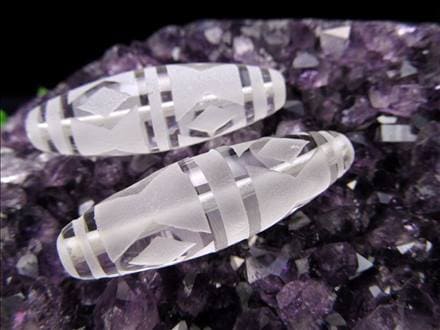 金剛杵天珠 水晶 クリスタル 天珠