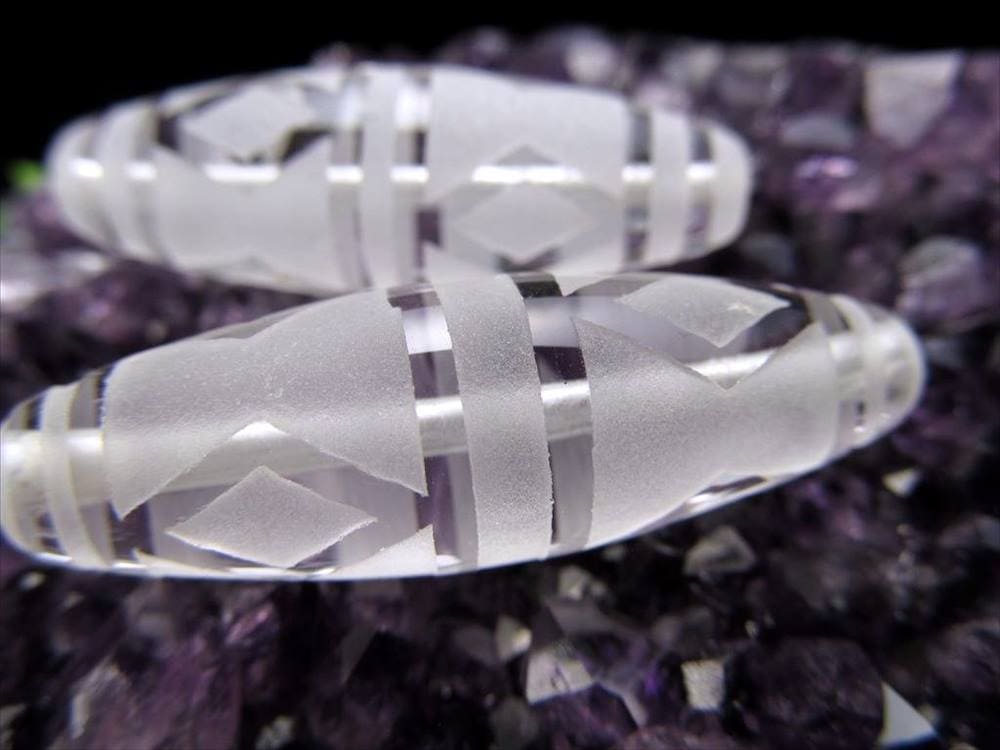 金剛杵天珠 水晶 クリスタル 天珠