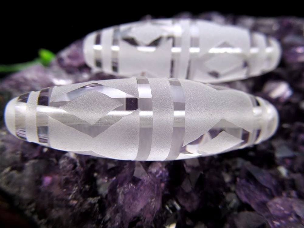 金剛杵天珠 水晶 クリスタル 天珠