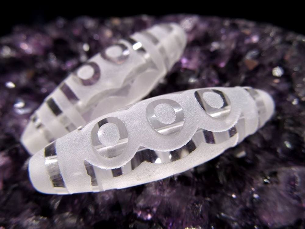 ジー 護符 クリスタル天珠 水晶天珠