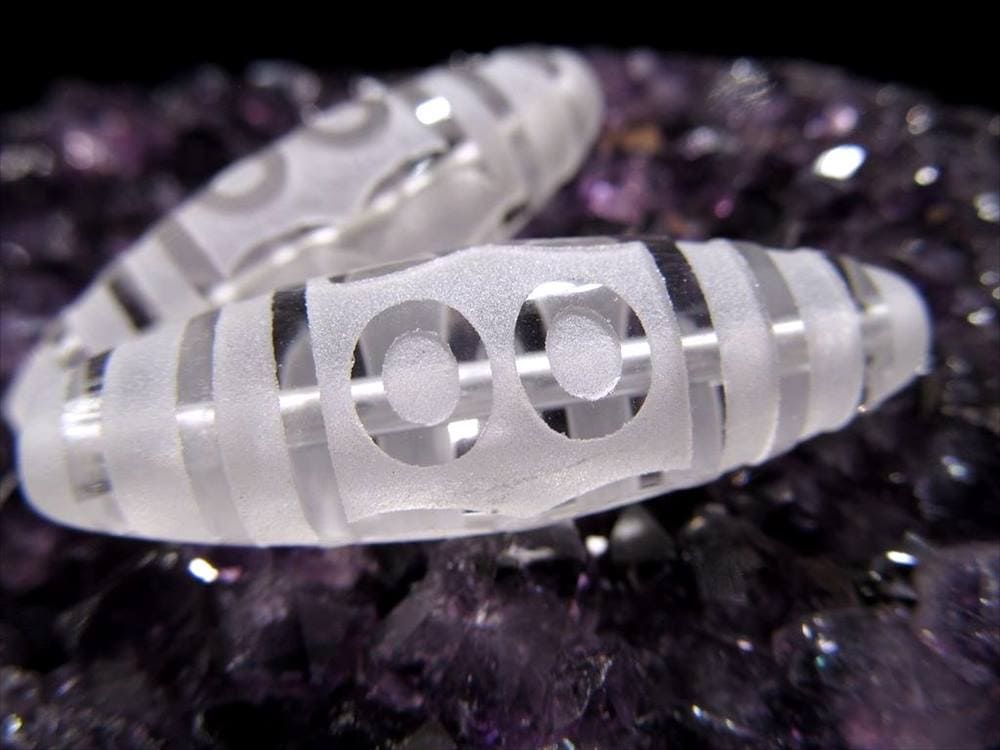 ジー 護符 クリスタル天珠 水晶天珠