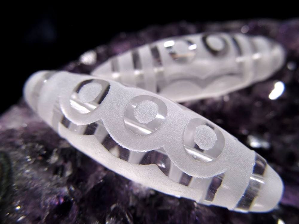 ジー 護符 クリスタル天珠 水晶天珠