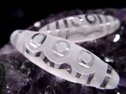 ジー 護符 クリスタル天珠 水晶天珠