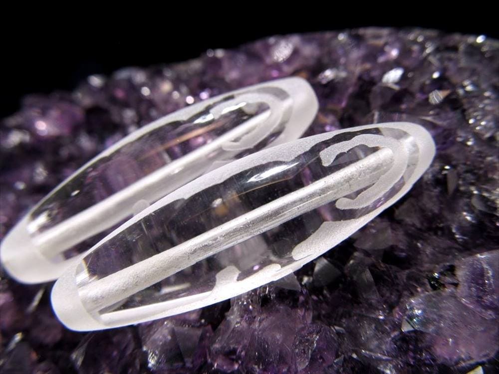 ジー 護符 クリスタル天珠 水晶天珠