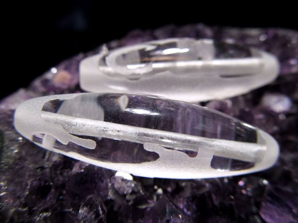 ジー 護符 クリスタル天珠 水晶天珠