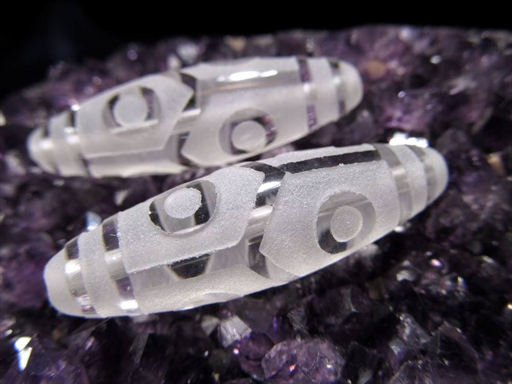 ジー 護符 クリスタル天珠 水晶天珠