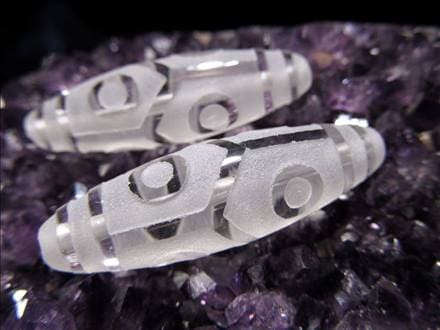 ジー 護符 クリスタル天珠 水晶天珠