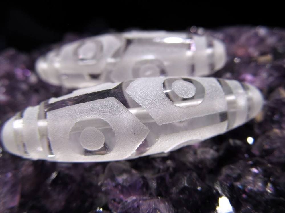 ジー 護符 クリスタル天珠 水晶天珠