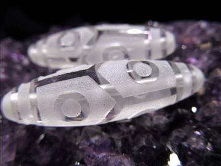 ジー 護符 クリスタル天珠 水晶天珠