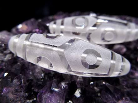 ジー 護符 クリスタル天珠 水晶天珠