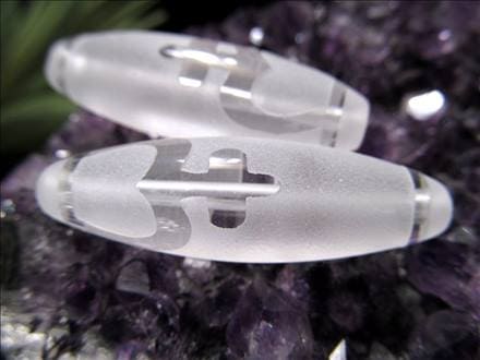 ジー 護符 クリスタル天珠 水晶天珠