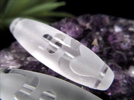 ジー 護符 クリスタル天珠 水晶天珠