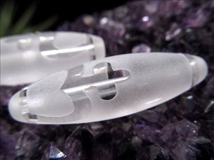 ジー 護符 クリスタル天珠 水晶天珠