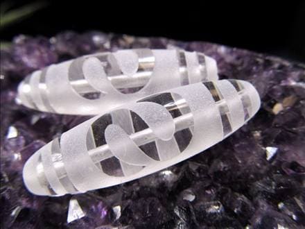 ジー 護符 クリスタル天珠 水晶天珠