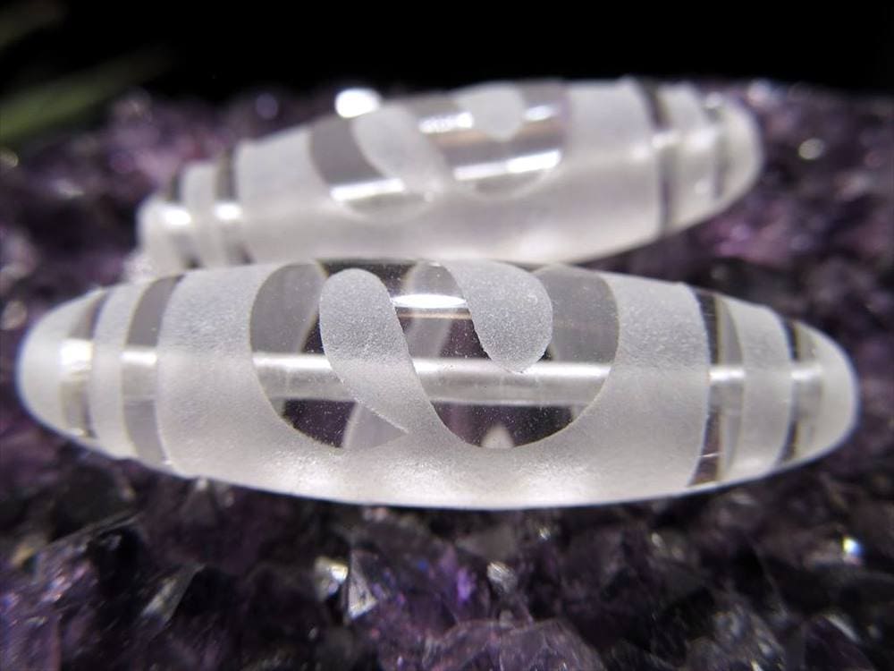 ジー 護符 クリスタル天珠 水晶天珠