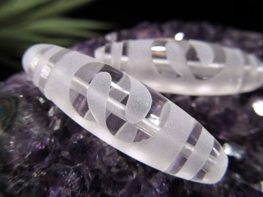 ジー 護符 クリスタル天珠 水晶天珠