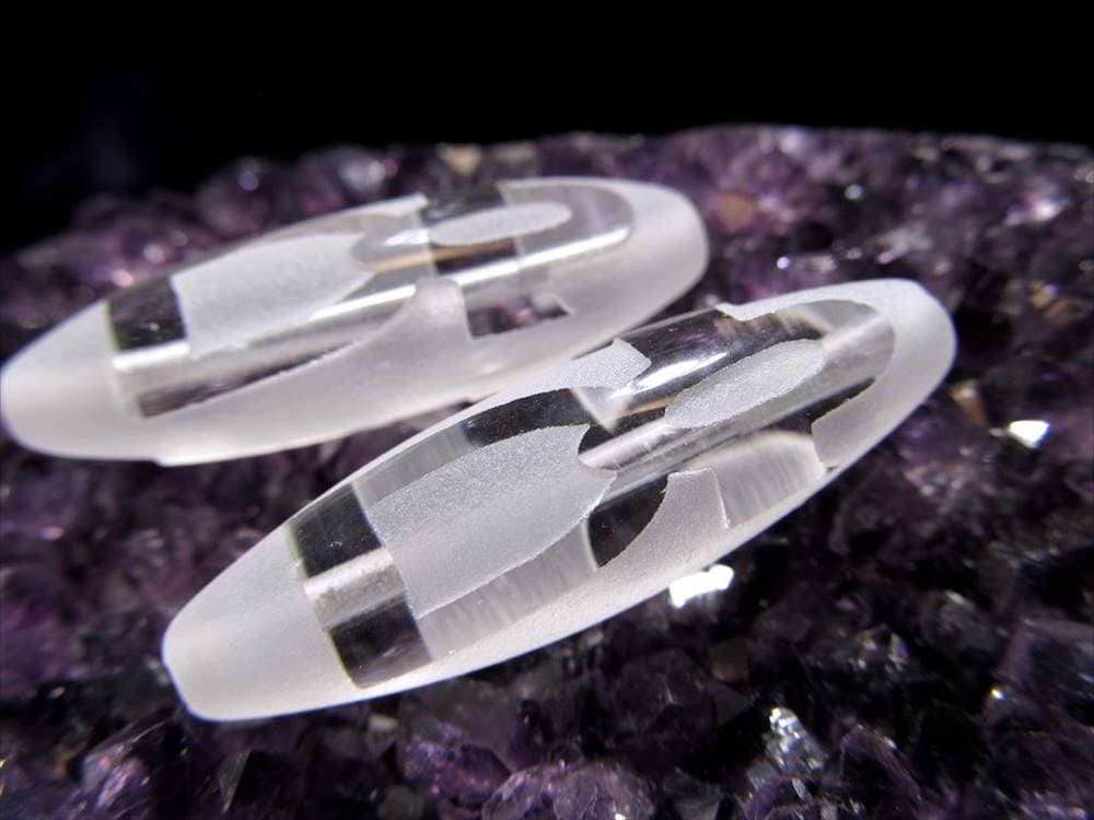 ジー 護符 クリスタル天珠 水晶天珠