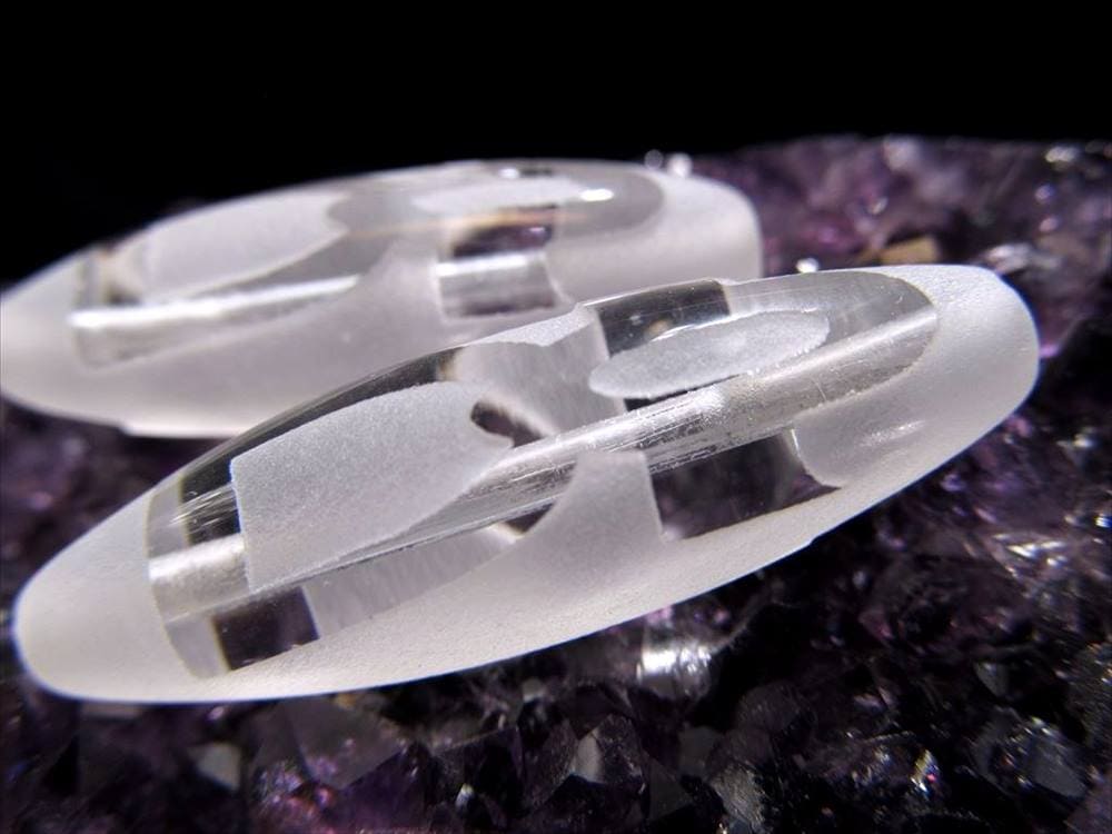 ジー 護符 クリスタル天珠 水晶天珠