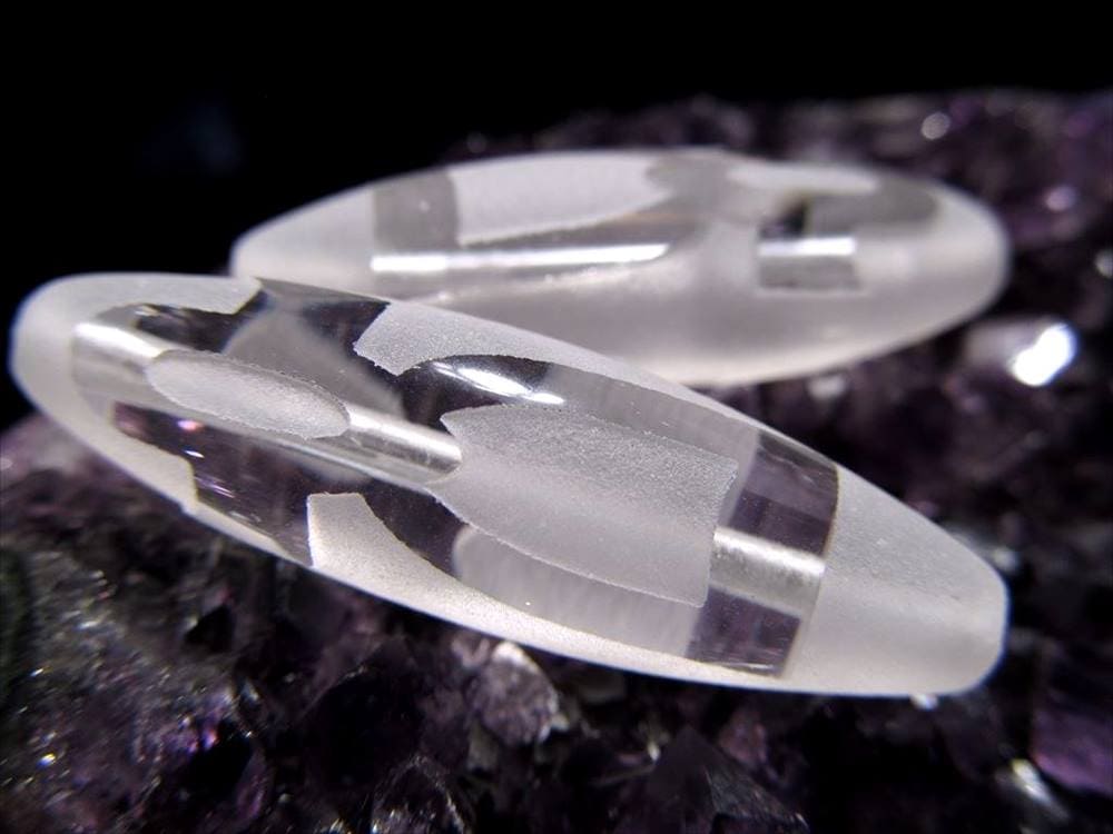 ジー 護符 クリスタル天珠 水晶天珠