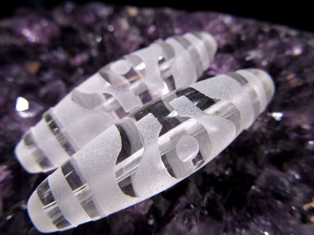 ジー 護符 クリスタル天珠 水晶天珠