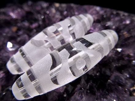 ジー 護符 クリスタル天珠 水晶天珠