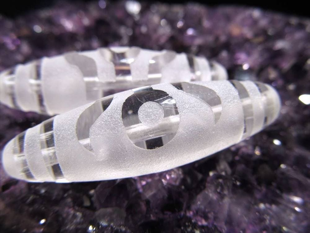 ジー 護符 クリスタル天珠 水晶天珠