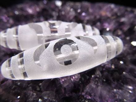 ジー 護符 クリスタル天珠 水晶天珠