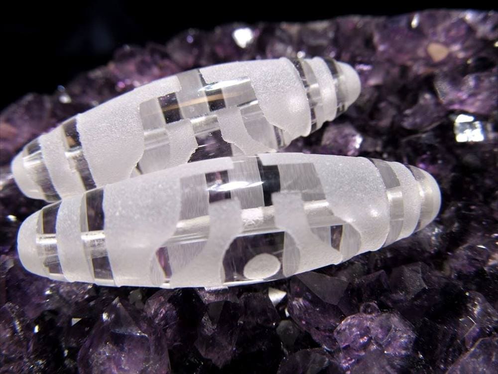 ジー 護符 クリスタル天珠 水晶天珠